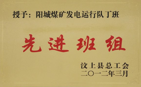 发电运行队丁班获汶上县荣誉